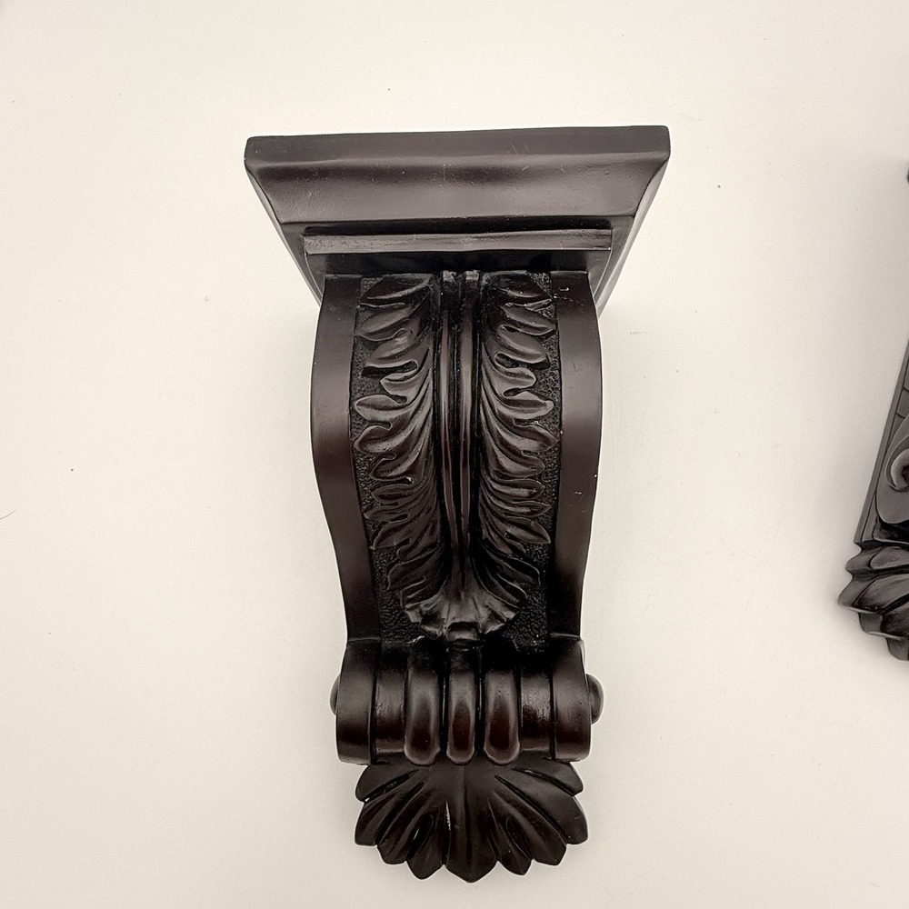 Pair Curtain Rod Brackets Reproduction Victorian Gothic Dark Academia